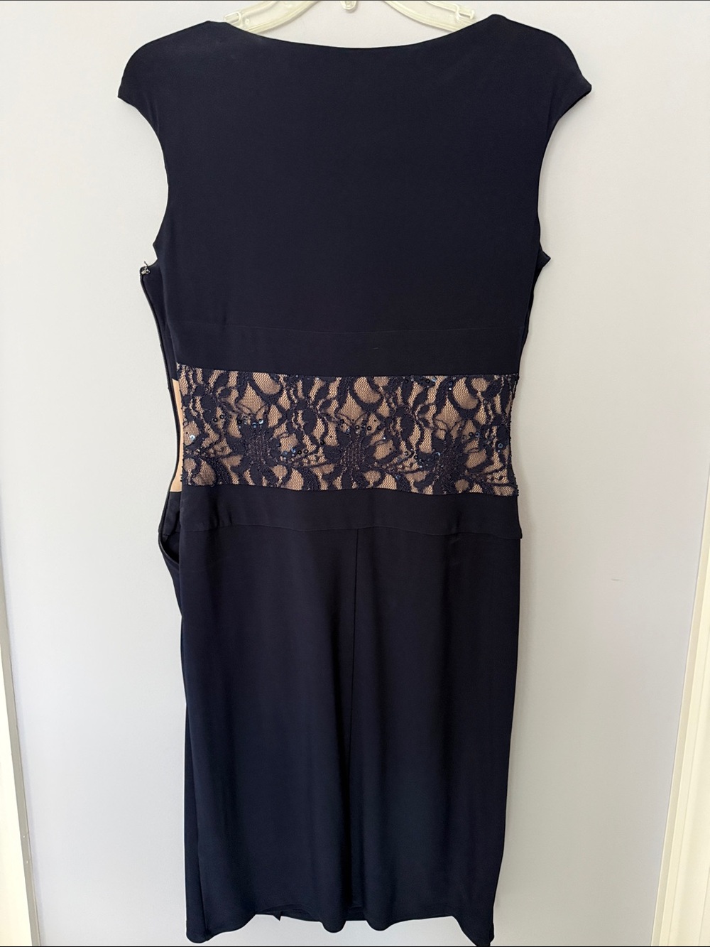 Lauren Ralph Lauren Navy Dress with Lace Insets - Picture 6 of 13